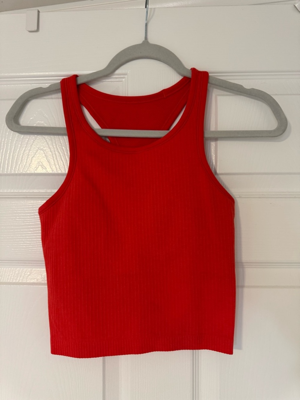 LULULEMON Red Ribbed Tank Top - Women's Sleeveless Crop